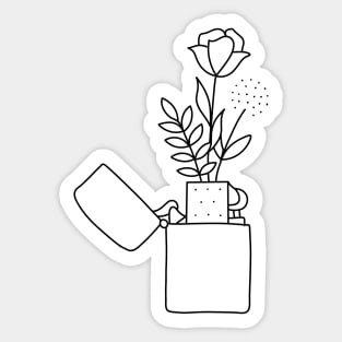 Fire Blooms Grow Sticker